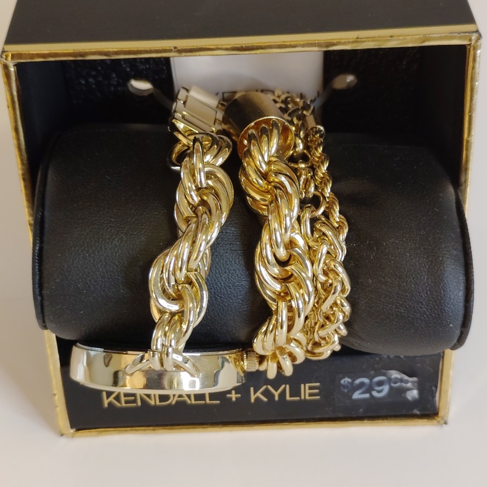 Kendall + Kylie Goldtone Watch and Bracelet Set - Picture 4 of 8